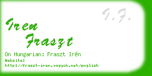 iren fraszt business card